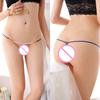 Женское сексуальное нижнее белье из искусственного жемчуга, массажное нижнее белье с низкой талией, трусы, стринги, трусики