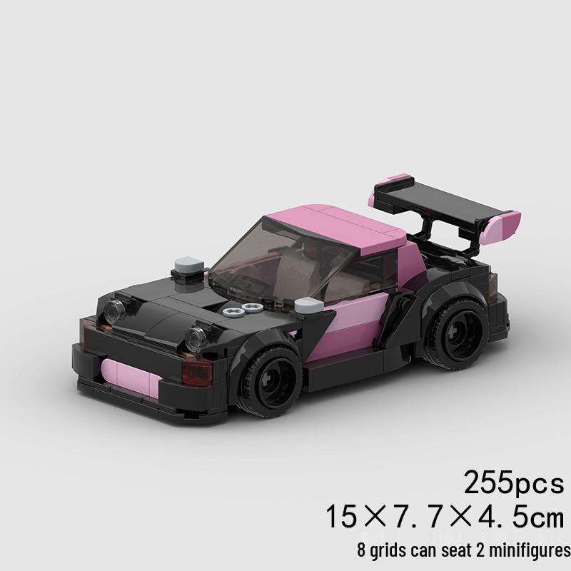 Строительные блоки гоночного автомобиля Miata MX5, совместимые с MOC - Набор обучающих моделей для самостоятельной сборки