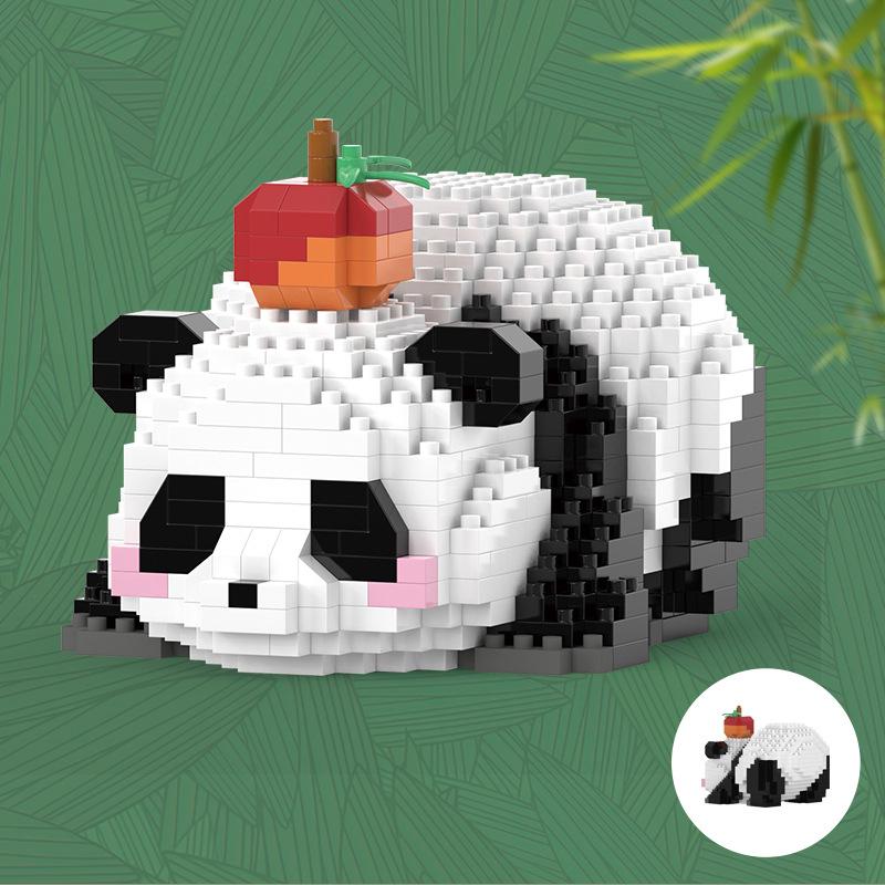 Совместимые строительные блоки Lego: Панда Хуахуа Менглан - развивающая игрушка для детского творчества