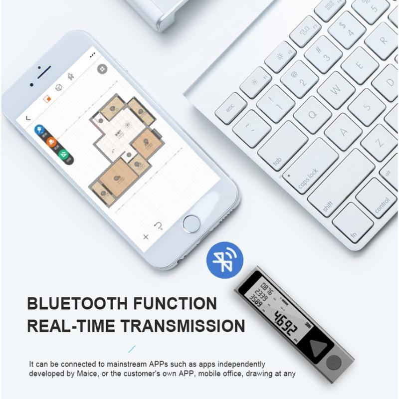 M120 Мини Ручной Дальномер Портативный Перезаряжаемый Bluetooth Дальномер ЖК-Дисплей Лазерная Электронная Линейка