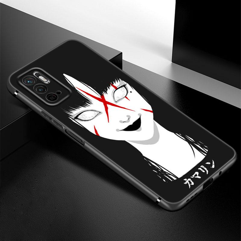 Junji Ito Terror Horror Anime Case For Xiaomi Redmi Note 7 8 9 10 Lite 11 11E 11T 12 Pro 11S 4G 10T 5G 8T 9S 10S TPU Black Cover