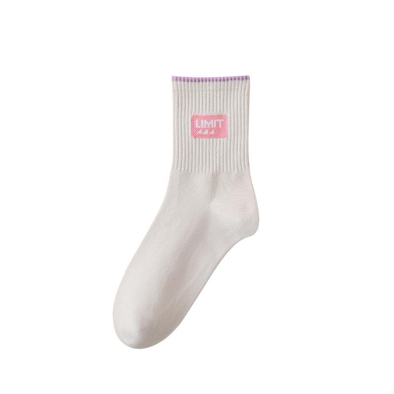 Female Spring and Autumn Pure Cotton Anti Odor Anti Sweat Socks