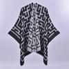 Women's Double-sided Two-color Cape Shawl New Simple Four-season Imitation Cashmere Cape Air-conditioned Room Shawl