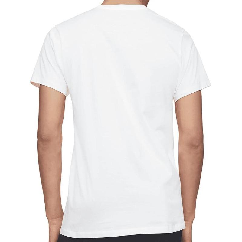 Европейские размеры Мужская С принтом Спортивная Повседневная Универсальная Футболка с коротким рукавом | Мягкая, Средняя эластичность, Смесовая ткань, Обычная посадка, Стиль пуловера, Круглый вырез