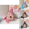 Stylish Cartoon Capybara Shoulder Bag For Boys And Girls Featuring Durable Nylon Material