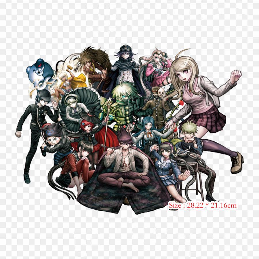 Costume Danganronpa V3 Killing Harmony Danganronpa 2 Goodbye D Print Sticker On Clothes DIY Thermal Stickers For T-Shirts Patch Iron On Transfer Patch