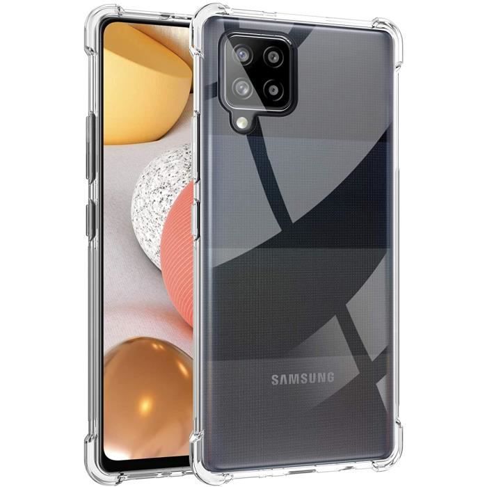 Shockproof Case - Phonillico - Samsung A42 - Soft Silicone - Ultra Slim - Transparent