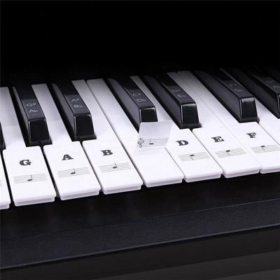 Прозрачные наклейки Learn Beginner Piano Наклейки Пронумерованные нотные знаки Музыкальная клавиатура