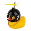 Rubber Cute Duck Toy Car Ornaments Yellow Duck Car Dashboard Decorations Cool Glasses Duck with Propeller Helmet Gold Chain