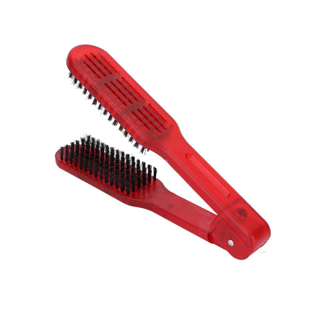 V-Shape Design Hair Straightening Brush Splint Structure Hair Styling Comb Home Use