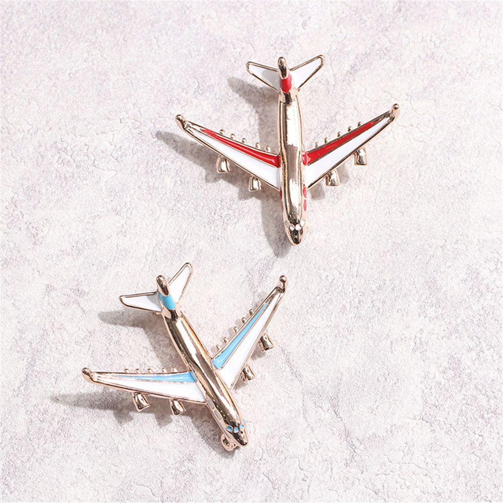 New Fashion Enamel Zinc Zinc Alloy Plane Airplane Pins Badge Jewelry Brooch