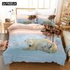 Polar Bear Bedding Set Animal Lovely Quilt Duvet Cover Sets Home Decor Bed Twin Single Queen King Size Fashion Scenery Kawaii