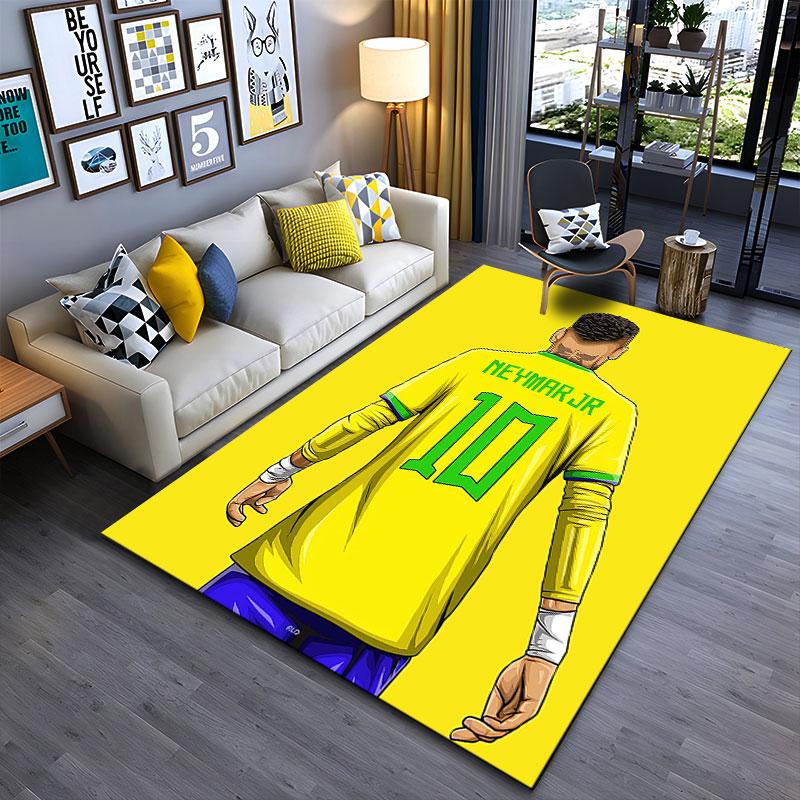 Yellow Football Jersey Design suitable as a non-slip mat for the living room or bedroom sofa