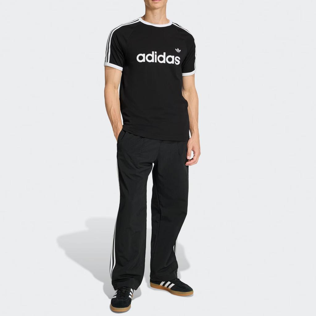 adidas Оригинальные спортивные брюки Adicolor свободного кроя в полоску на кулиске, повседневные мужские брюки Bottoms KE3589