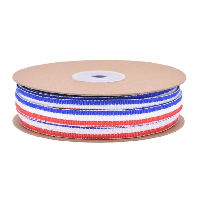 Redness White Blue Polyester Belt Ribbon for DIY Craft Gift Wrapping