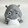 Грустный малыш бегемот 3D печатный бегемот орнамент миниатюрная фигурка бегемота настольное коллекционное украшение бегемота для домашнего офиса