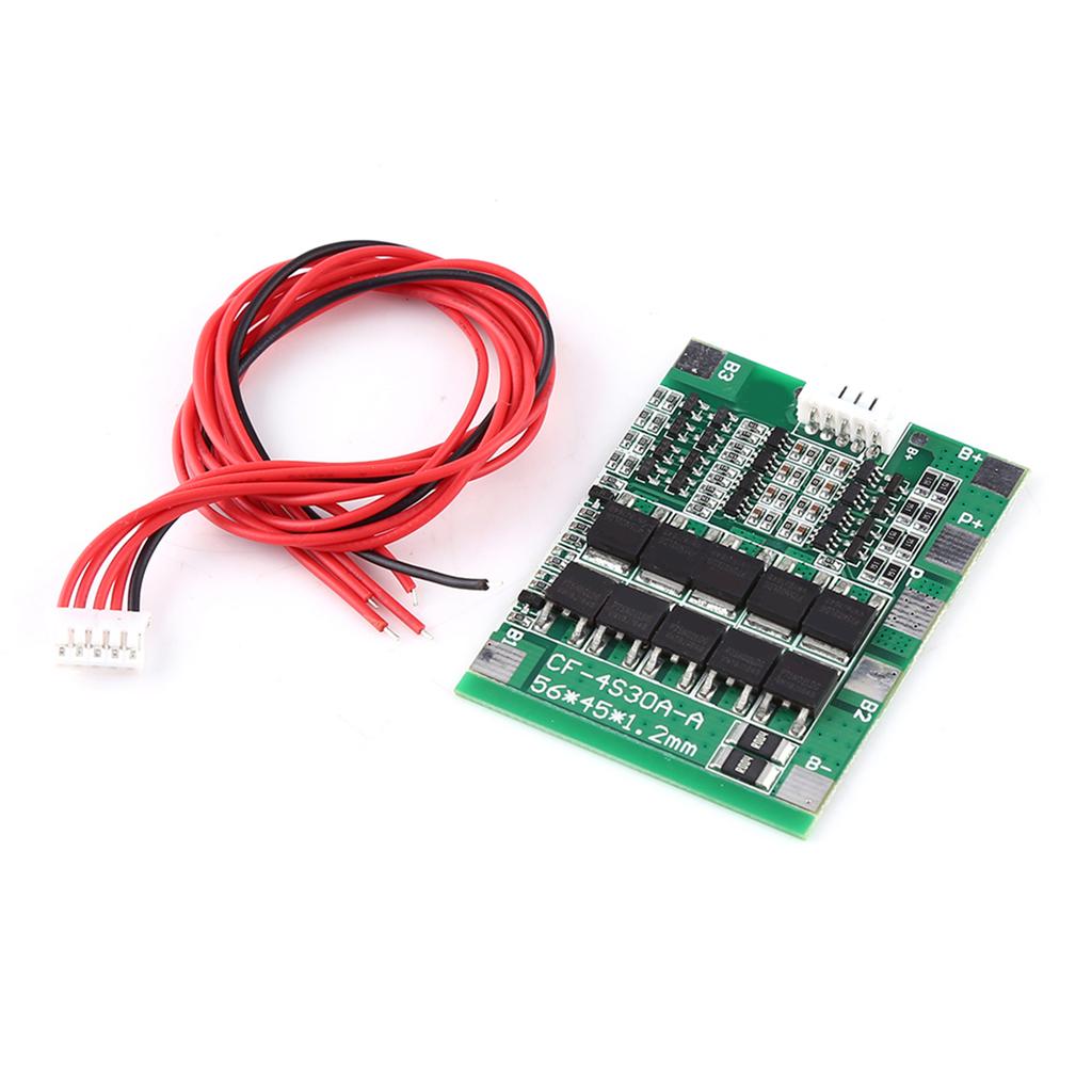 4S 30A 14.8V Li-ion Литиевая Батарея 18650 Плата Защиты PCB Балансировка С проводом