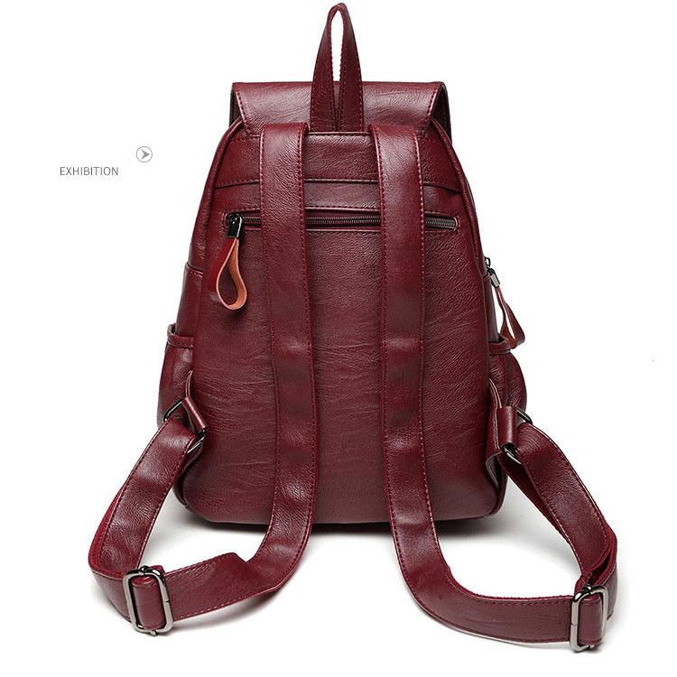 Рюкзак женский повседневный кожаный женский мешок модный портативный женский дорожный студенческий рюкзак