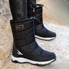 Мужские и женские зимние меховые утепленные водонепроницаемые уютные теплые непродуваемые легкие походные водонепроницаемые противоскользящие высокие ботинки до середины икры для снега