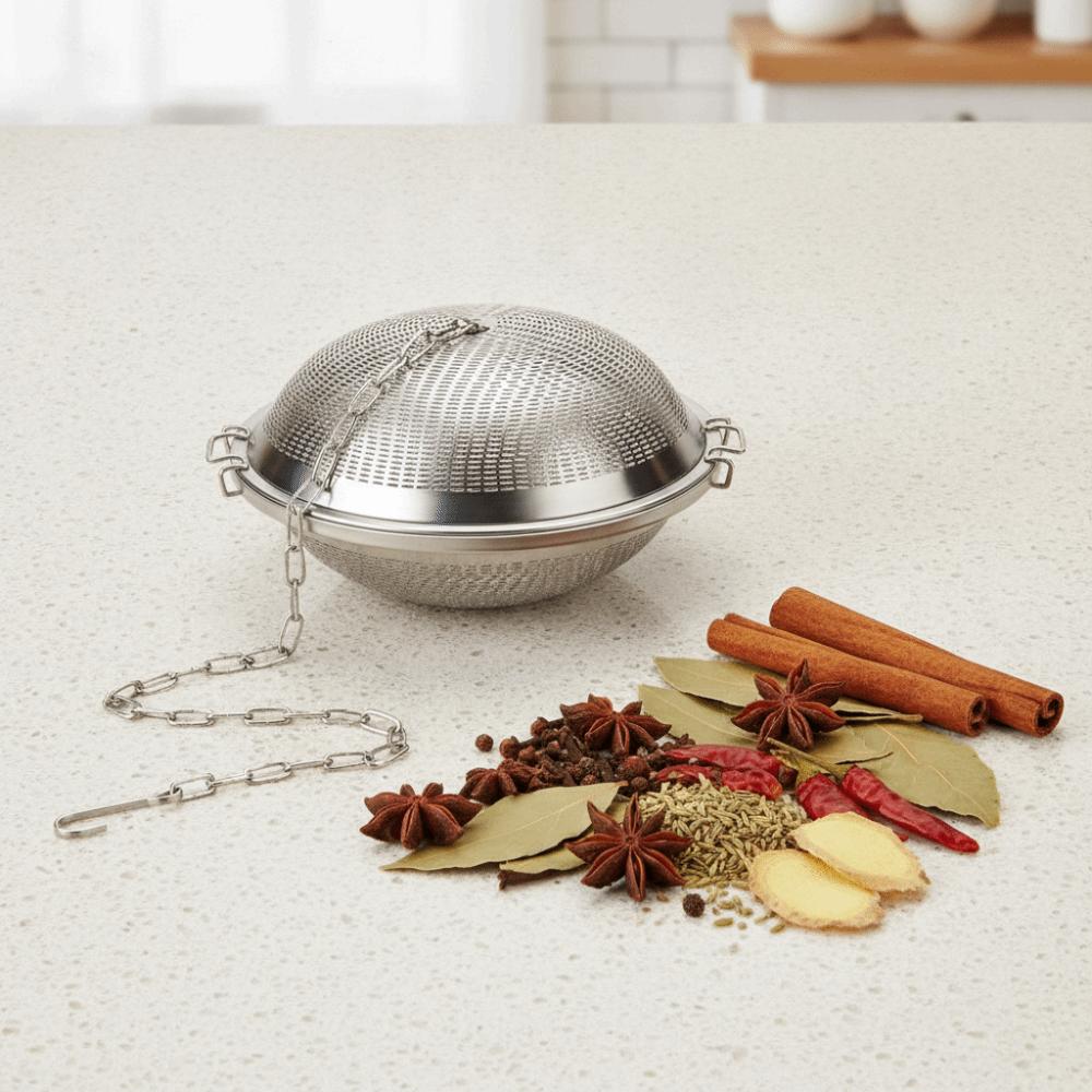 304 Stainless Steel Spice Strainer Flying Saucer Shape Brine Filter Kitchen Accessories
