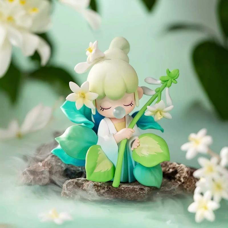 Jade Hairpin Snow Lotus Cherry Blossom Figurine Toy - Chinese Style Gift for Girls