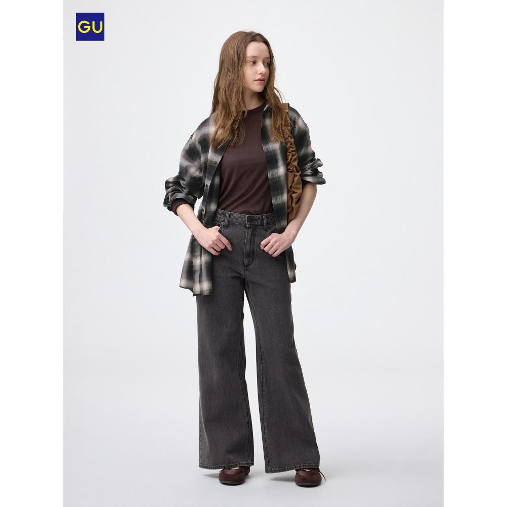 Uniqlo Gu Выхлоп Расклешенный