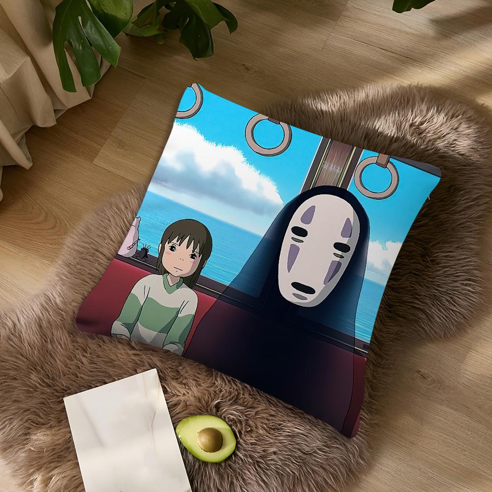 Чехол для подушки Anime S-Spirited A-Away для гостиной, акцентная подставка для спинки дивана, квадратная подушка для отдыха, наволочка для компаньона для сна