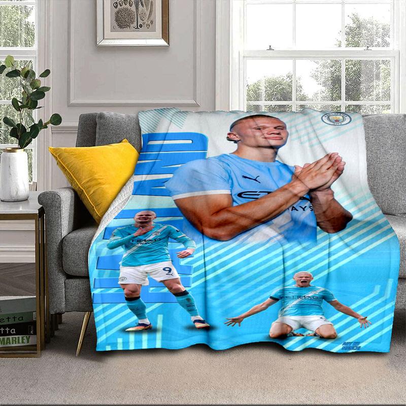 Haaland Portable Blanket/Soft Blanket Bedding Blanket Suitable for Travel Camping Living Rooms Offices Sofas Fan Gifts