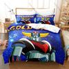 Goldorak Duvet Cover Set 3 Piece Bedding Set Robot Pattern Bed Set with Pillowcases for Home Decor