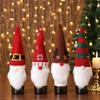 1PC Santa Claus Table Decoration White Beard Christmas Decorations Knitted Wine Bottle Cover Party Multiple Options Available