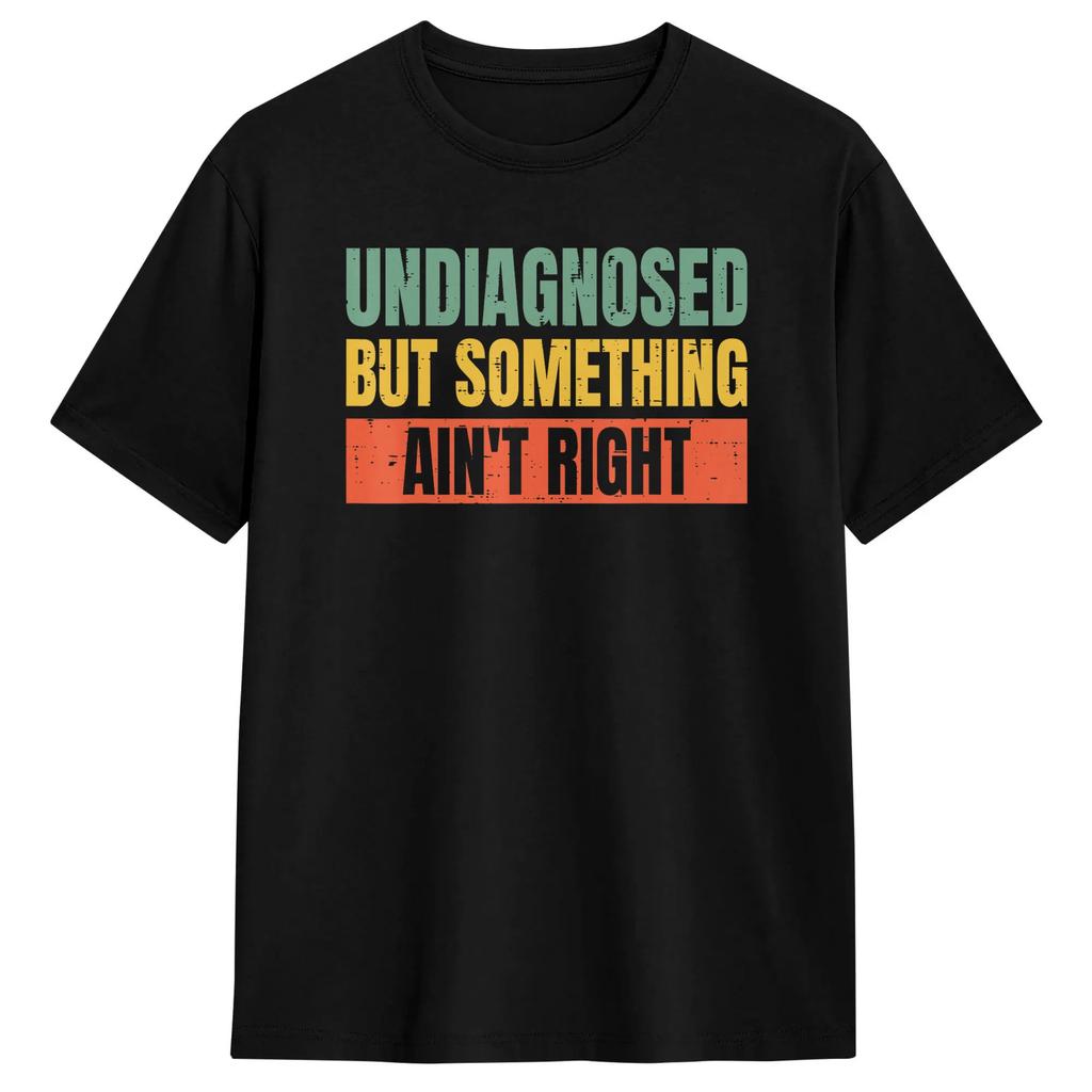 Undiagnosed But Something Aint Right Horse With Orca Whale Tshirt Harajuku Tshirt Unisex And Unisex Y2k Fun T Shirt Cotton Top
