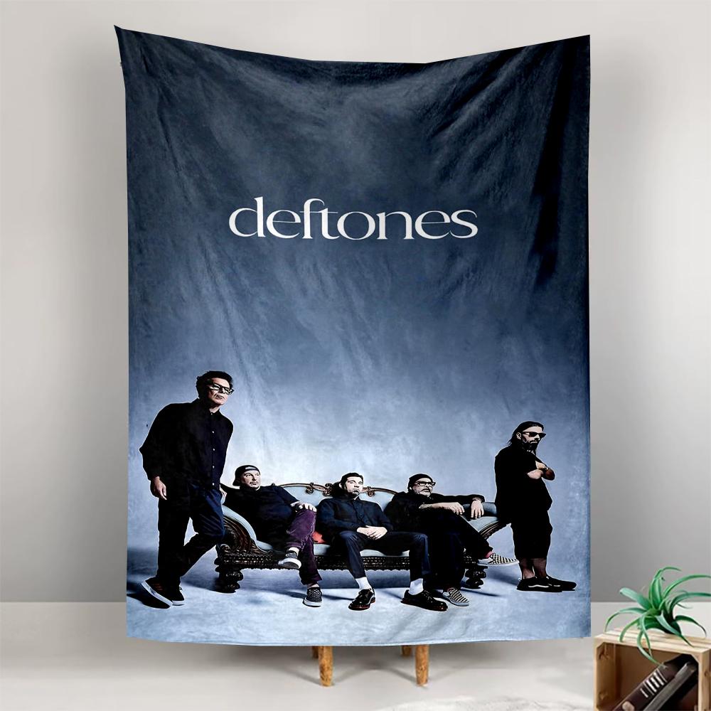 Tapestry Deftones Band Modern Photo Blue Couch Metal Poster Wall Art for Living Room
