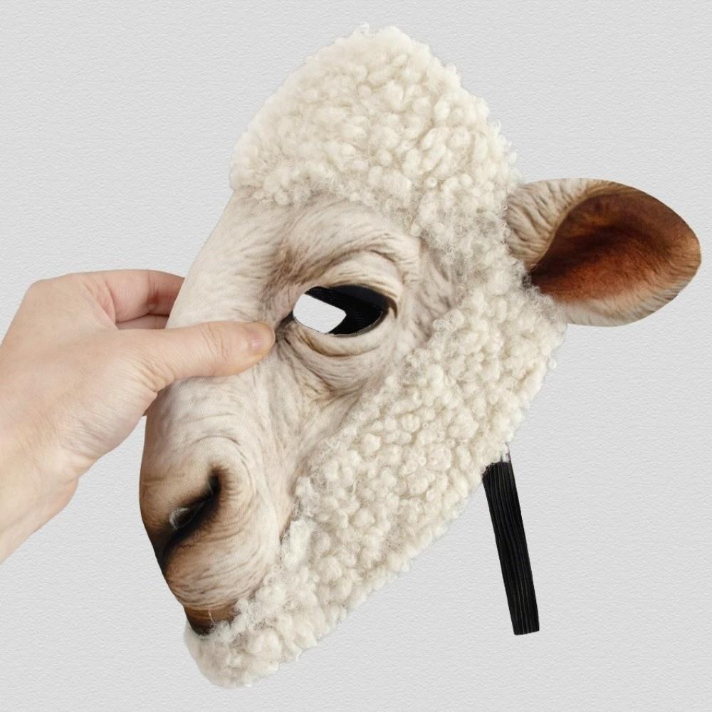 Realistic Animal Face Mask Funny Bear Mask Headdress Sheep Mask  Stage Play