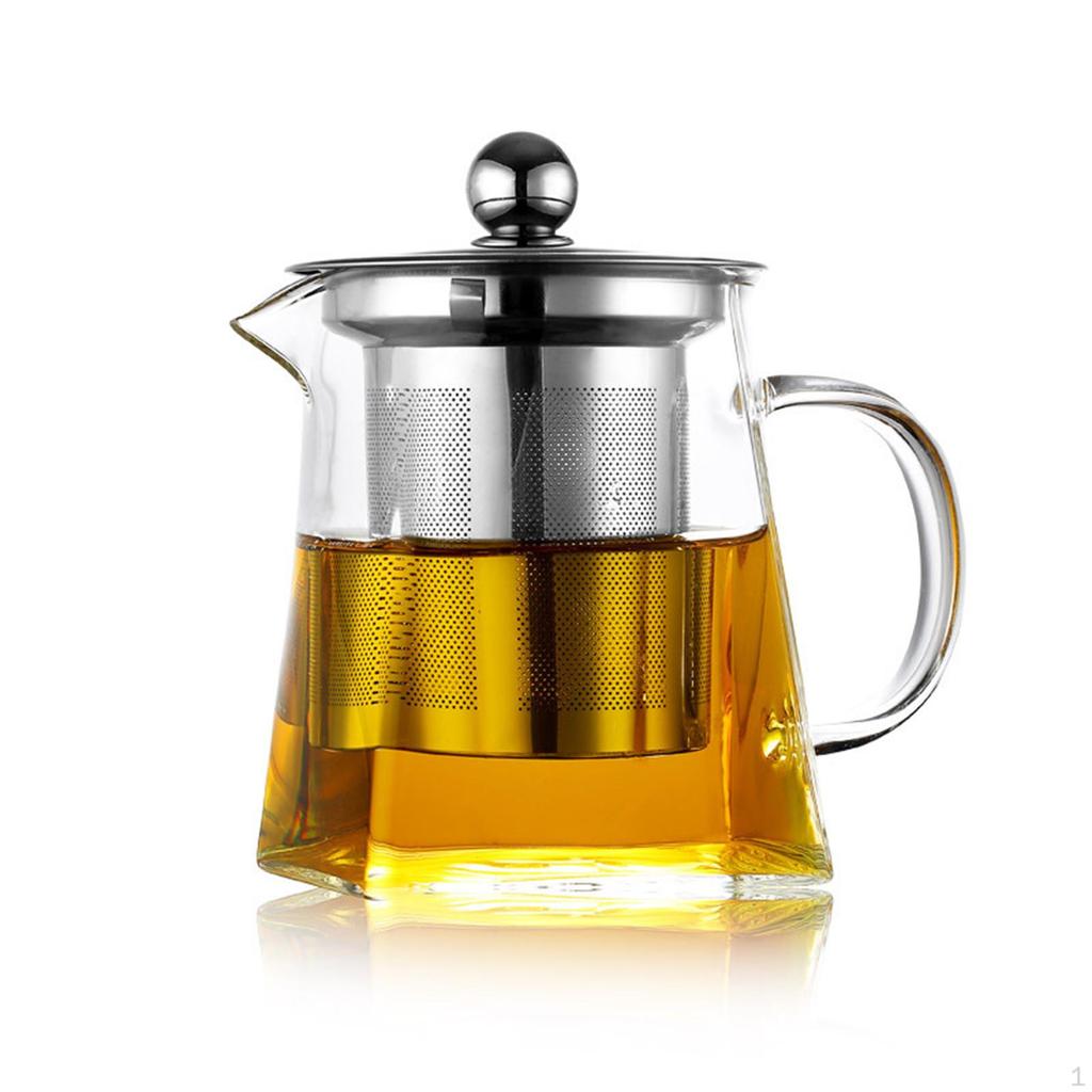Elegant Glass Tea Infuser Pitcher for Home and Office Use