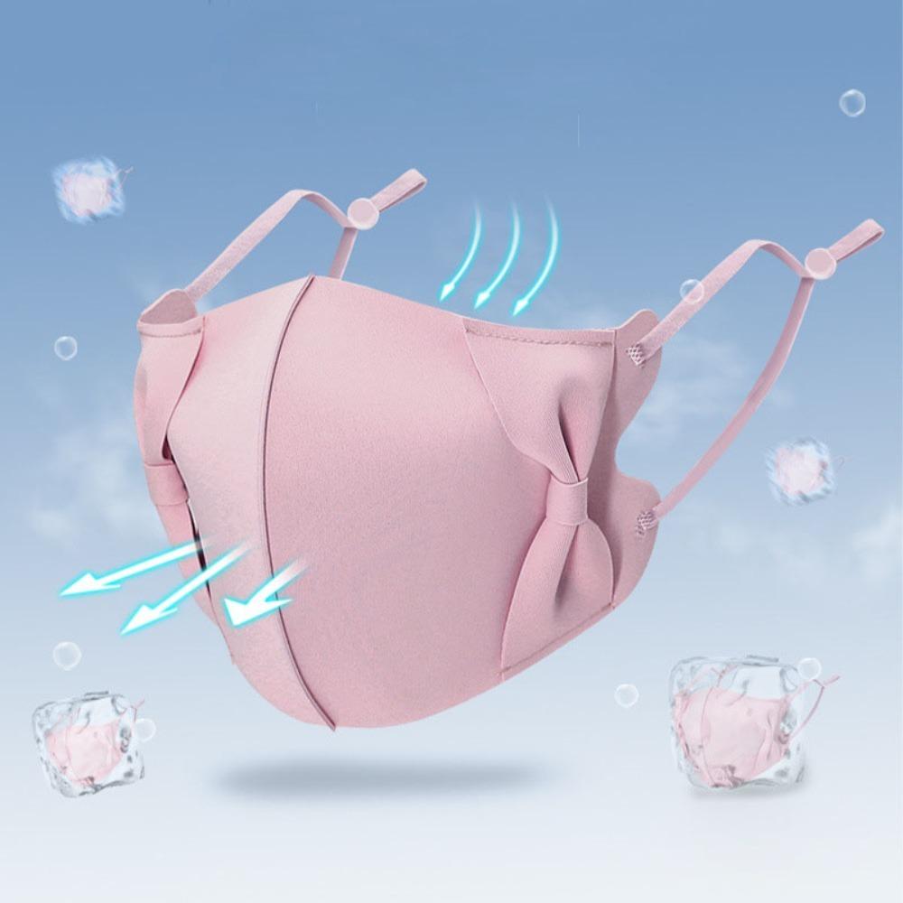 Солнцезащитная маска с защитой от УФ-лучей Дышащая маска для лица для езды Модная маска из ледяного шелка Четыре сезона