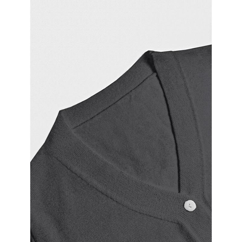 YYFS Женские модные повседневные весенне-осенние однотонные блузки и рубашки с v-образным вырезом и длинным рукавом с принтом