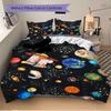 3Pcs Cosmic Planetary Journey Bedding Set Quilt Cover Pillowcase Home Christmas Xmas Halloween Gift 1 Duvet Cover 2 Pillowcase M92434