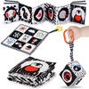 Baby Cloth Book 0-3 Months Baby Toys Black and White High Contrast Sensory Toys Early Education Toddlers Activity Fabric Book
