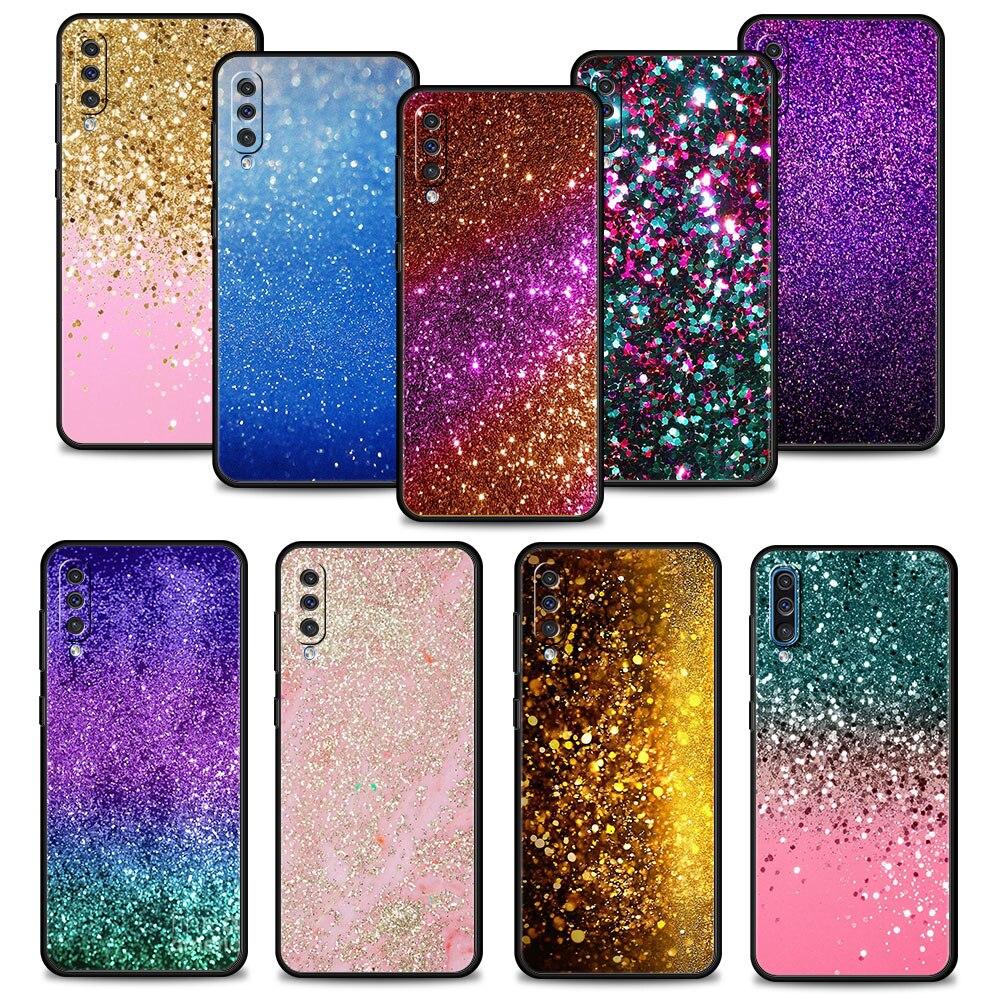 Для Samsung Galaxy A20e A70 A20s A50 A10s A40 Note 20 Ultra 10 A10 A30 A03 A91, полностью тонкий, золотой, розовый, с блестящим принтом, телефон, принципиально