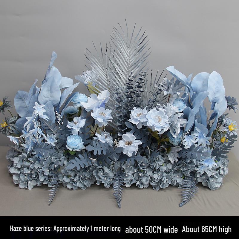 Wedding Aisle Floral Arrangement: Artificial Flower Basket & Row Decoration