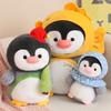 Soft Fat Penguin Wearing Clothes Hats Plush Toy Cute Stuffed Couple Penguin Furry Comforting Doll Sleep Pillow Birthday Gift