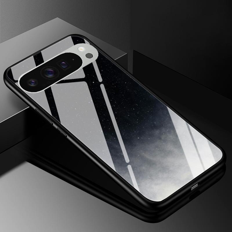 Закаленное Стекло Чехол Для Телефона Для Google Pixel 9 Pro XL 9A 9 8A 8 Pro 7 Pro 7A Роскошный Жесткий Задний Бампер Чехол Pixel8 7Pro 9pro Capa