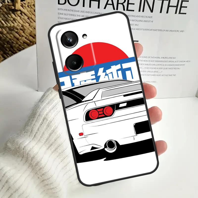 JDM Legend Drift Car For Realme 12 Pro Plus 11 10 9 C67 C55 C53 C35 C33 C30 C25s C21Y C15 GT3 GT5 GT Neo 5 Case