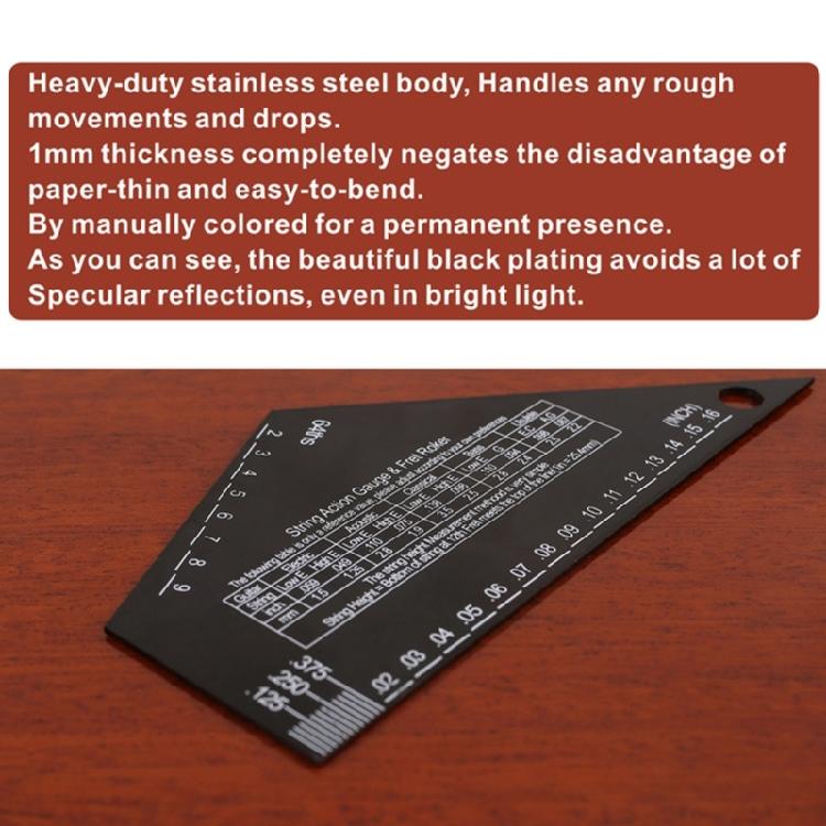High Precise Guitar Luthier Tool Ruler String Action Gauge String Height Ruler