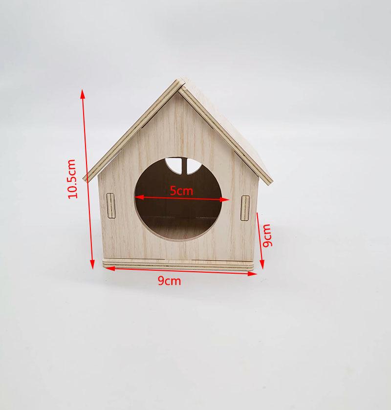 Hamster Solid Wood Villa: Nest, Hideaway, Toy & Ornament for Small Pets