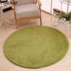 Толстый шелковый ковер напольный коврик пушистый нежный удобный прочный простой повседневный для гостиной спальни круглый благоприятный для кожи бытовые приборы