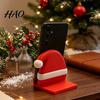 Portable Phone Stand for Home 3D Printed Santa Hat Stand, Christmas Desk Holder Decorative Party Favors Phone, Creative Sturdy Cell Dock, Festive