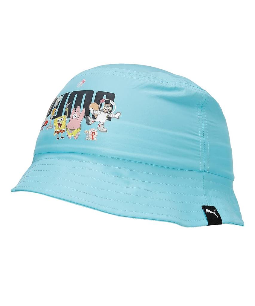 Puma Collaboration Hat SPONGEBOB X Sponge Bucket Hat 024546 2023 Colorway Hero Blue Size M Kids' Spring/Summer (01)