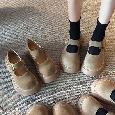 2025 новая весна и осень с юбкой маленькие кожаные туфли круглый носок японские jk одинарные туфли лоферы платформа Мэри Джейн женская обувь