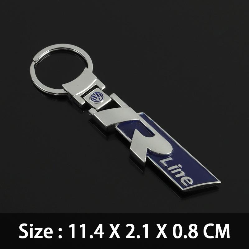VW 2026 Hot Metal Rline R Line Badge Embelm Car Key Ring Key Chain Car Styling For VW Golf Sagitar Magotan Polo Santana Vista L MF4